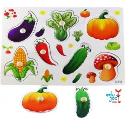 Puzzle incastru legume cu desen